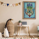 5D DIY Full Drill Round Shape Palm Eyes Rhinestone Diamond Drawing Decoration