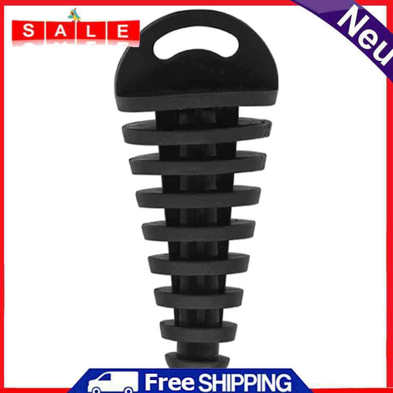 Motorcycle Exhaust Pipe Air-Bleeder Plug Muffler Wash Plug Small (Black)