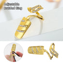 Opening Finger Wear Yarn Guides Armor Cover Crochet Loop Sewing Knitting Ring