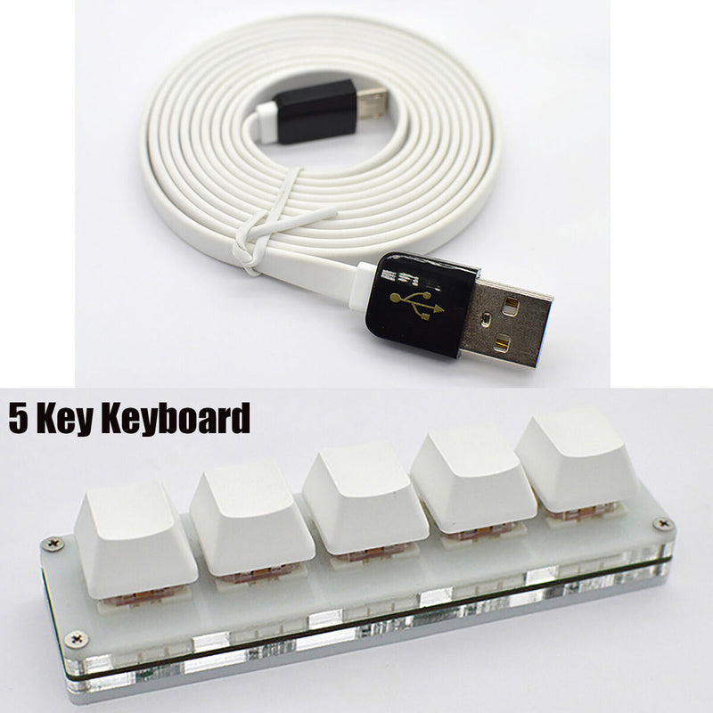 5 Key Gaming Keyboard Program Macro keypad + 1.5M Data Cable Mechanical Keyboard