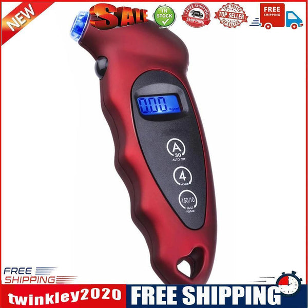 High Precision Digital Tire Tyre Pressure Gauge 150 PSI with Non Slip Grip