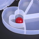 5 Slots Heart Mold Plastic Storage Box Fashion Women Makeup Home Living Plank