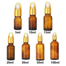 Brown Drop Bottle Glass Container Refillable  Accessories Refillable Bottle