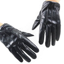 Gothic Punk Warm Touch Screen Gloves PU Leather Gloves Fleece Guantes Thicken