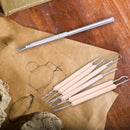 11pcs DIY Wood Handle Modeling Clay Sculpting Pottery Carving Tools Set