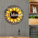 Retro Poster Sunflower Tin Sign Painting Plate Wall Art Decor for Cafe Bar Home