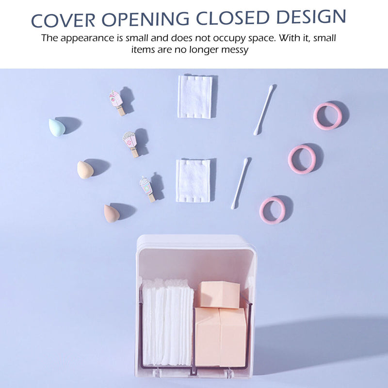 Cotton Swabs Qtips Storage Organizer 2 Grids Separate Holder Box (White) Newly