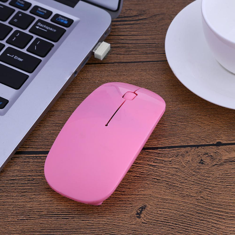 Multicolor 2.4GHz 1000DPI Ultra Thin 3-Button Photoelectric Radio Mouse with 8