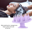 Silicone Shower Hair Washing Comb Brush Head Scalp Massage Brush (Purple) Newly