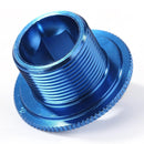 M18 MTB Bike Crank Cover Screw Cap Aluminum Alloy Crankset Fitting (Blue)