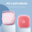 Silicone Pet Cat Bath Massage Brush Shampoo Grooming Comb Scrubber (Pink) Newly