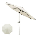 Parasol Sunshade Umbrella Cover Outdoor Garden UV Cloth (White 2.7m 8 Bone)