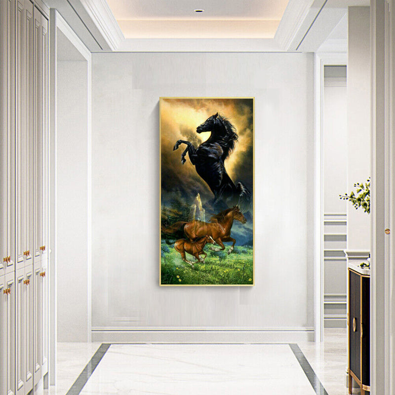 Horse 5D DIY Full Diamond Animal Round Diamond Rhinestone Diamond Painting