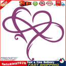 Metal Infinity Heart Art Love Wall Sign Decor for Living Room (Purple) Newly