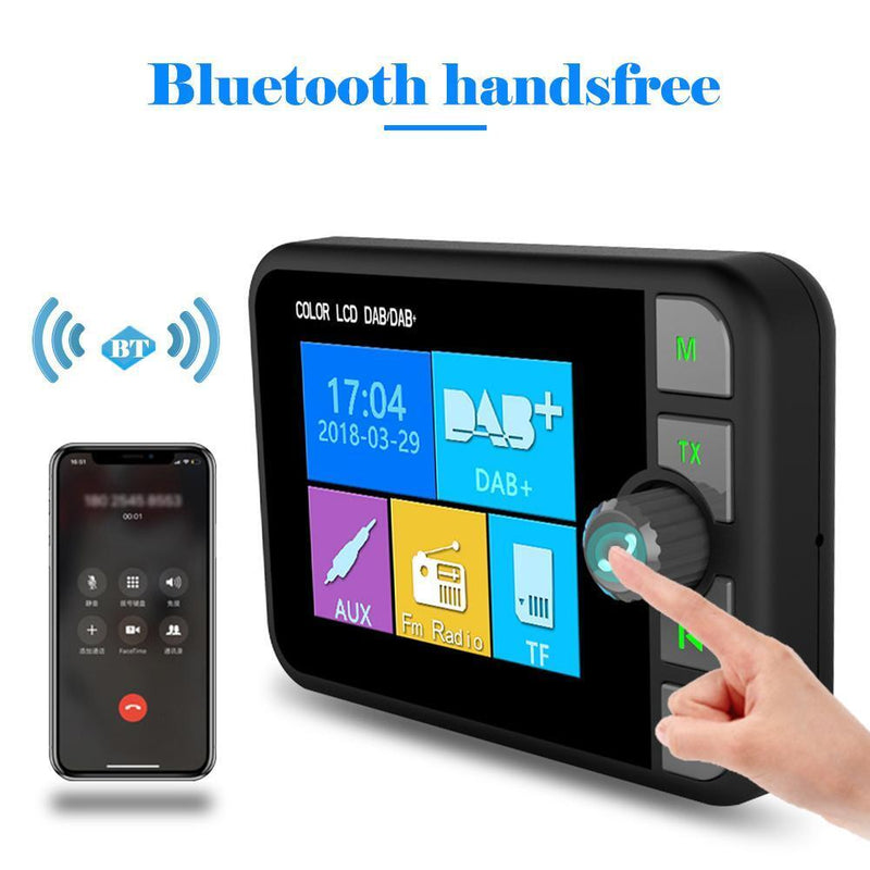 C6 Car DAB Radio Receiver FM Transmitter Bluetooth-compatible Handsfree Mus