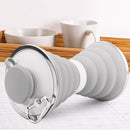 Sports 500mL Collapsible Soft Kettle Outdoor Silicone Water Bottle (Grey) Newly