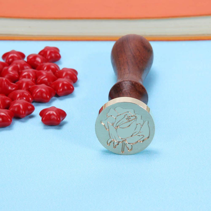 Copper Head Stamp DIY Paint Wax Envelope Sealing Seal with Wood Handle(m003