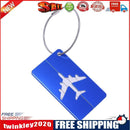 Aluminum Alloy Luggage Tag Checked Boarding Card Airplane(Blue)