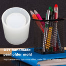 Silicone Concrete Candle Mold Geometric DIY Storage Pen Holder Mould (B) Newly
