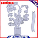 2pcs Flowerpot Metal Cutting Die DIY Scrapbook Embossing Stencil Paper Card-1891