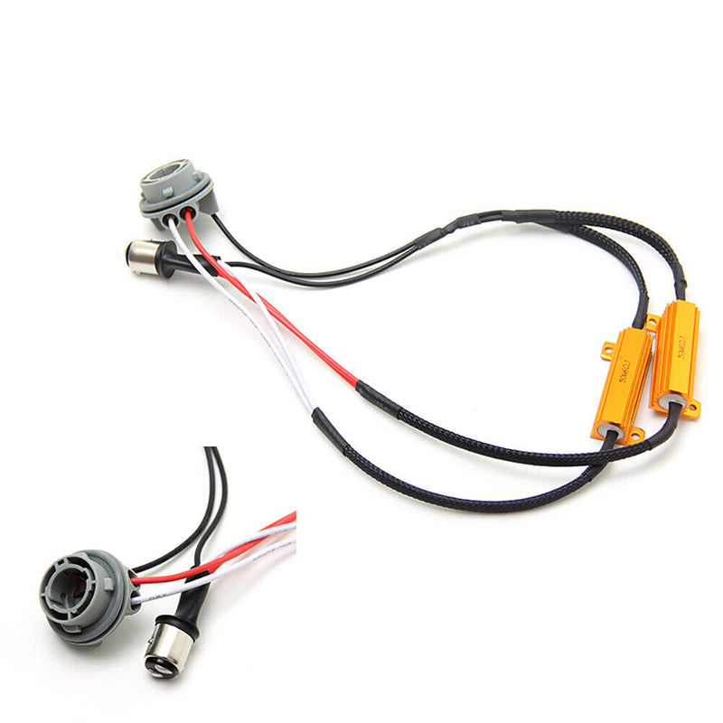 2pcs 50W LED Automobile Brake Turn Signal Light Load Resistor Fix Error Flash