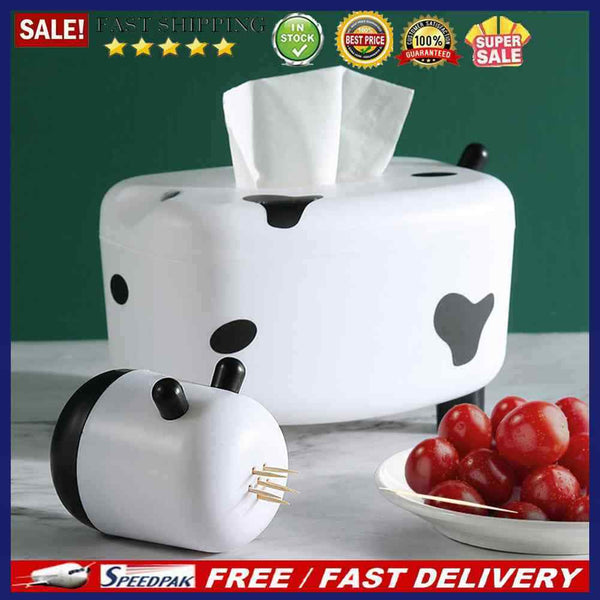 2 in 1 Cute Calf-Shaped Tissue Box Toothpick Box Home Creative Tissue Container