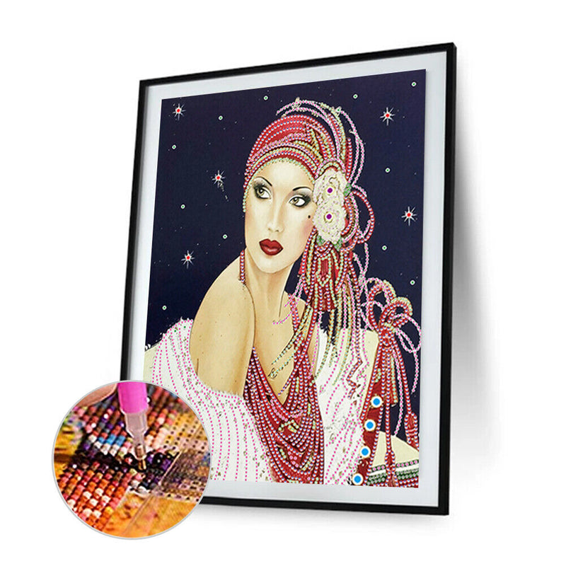 DIY Part Drill Special-shaped Diamond Painting Elegant Lady Mosaic (Y038)