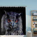 Bathroom Fall Shower Curtain Decorative Owl Pattern Washable Shower Art Liner