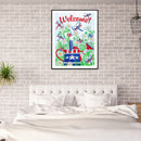 5D Flag Flower Mosaic Diamond Painting Drawing Partial Special Shape Drill Craft