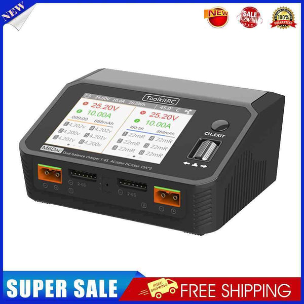 #A Toolkitrc M6DAC AC 200W DC 350WX2 Dual Channel Lipo Battery Charger Discharge