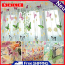 2pcs Colorful Butterlfly Printing Burnt-Out Facade Element Sheer Organza