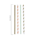 200-Pack Paper Drinking Straws Biodegradable Eco Friendly Party Supplies