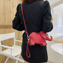 Fashion Women Elephant Shape Solid Color Wallet Mini Wristlet Bags Crossbody Bag
