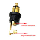 2 Pcs Black DIY 12v Cigarette Lighter Adapter European Type Male Plug  Connector