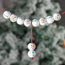 Garland Party Decor Winter Christmas Wooden Bead Snowman Wooden Bead Craft