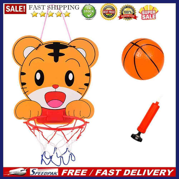 Baby Kids Indoor Fitness Hanging Basketball Hoops Backboard Set Fun Game Toys