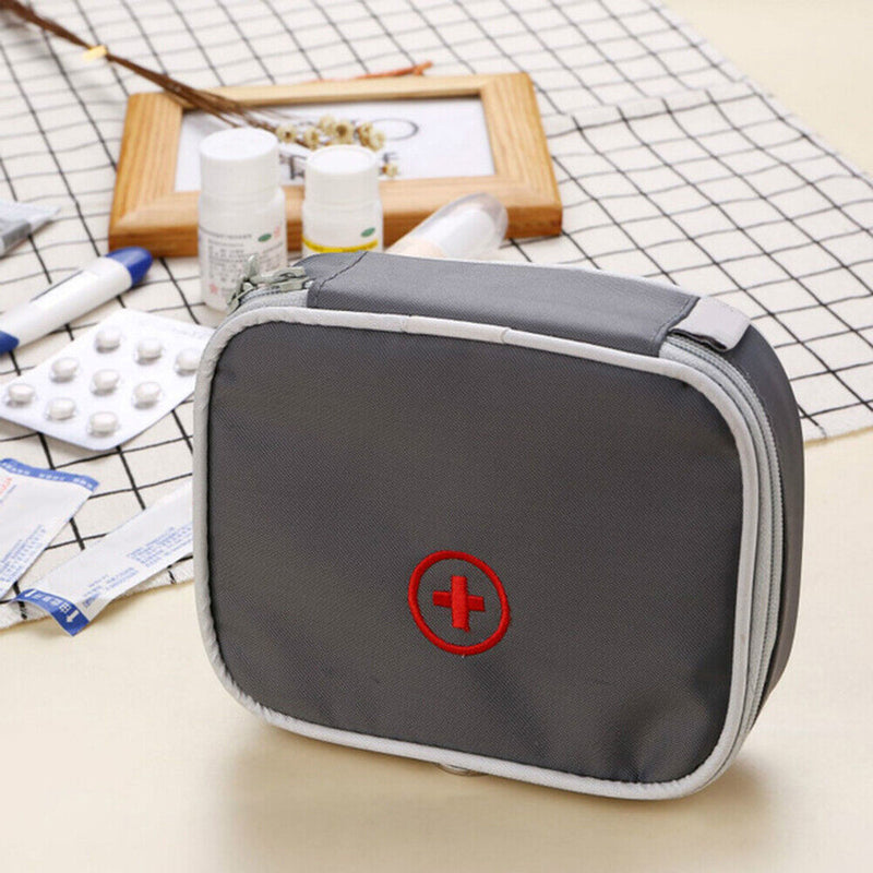 Portable Emergency Medical Bag Outdoor First Aid Drug Storage Bags (Gray) Newly