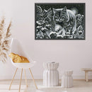 Full Embroidery Handmade Snow Cat Counted DIY 11CT Canvas Cross Stitch Kit Craft