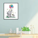 2 Strands Elephant Rabbit Partial Embroidery Stamped Cross Stitch Home Decor