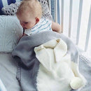 Baby Cute Rabbit Blanket Soft Warm Swaddle Kids Bath Towel