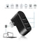 Mini Rotatable 3 Port USB Hub U Disk Reader Splitter for PC (USB 2.0 Black)