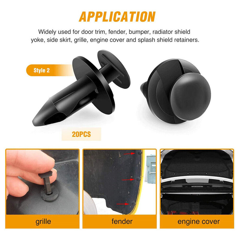 120pcs Universal Car Bumper Retainer+Screwdriver Auto Door Trim Panel Clip Set
