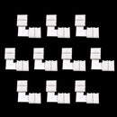10Pcs 10mm RGB 4 Pin L Shape 90 Degree Solderless Connectors For 5050 12V LED