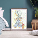 5D DIY Little Girl Partial Special Shape Drill Diamond Painting (YX369) Newly