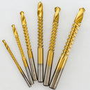 6pcs 3-8mm Drill Bits Straight Shank HSS Wood Punching Twist Drill Bits