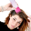 50oz Empty Hair Dye Applicator Brush Bottle Color Dispensing Comb (Pink) Newly
