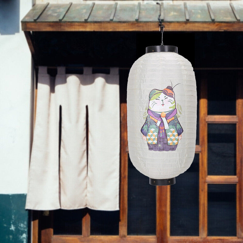 Lucky Cat Waterproof 10 inch Lanterns Bistro Restaurant Craft (B Green) Newly