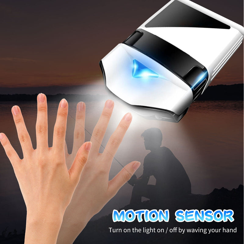 Ultra Bright Headlight LED Clip-on-Cap Lights - Rechargeable 3-Mode Bag