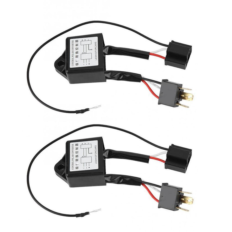 2pcs Positive Negative Polar Switch Harness Converter Adapter for Xenon Light