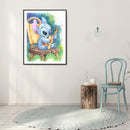 5D DIY Diamond Painting Watercolor Doodle Full Round Drill Mosaic Art Decoration
